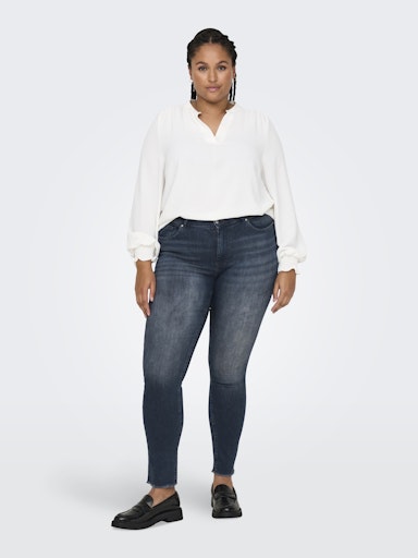 Only Carmakoma skinny jeans blue black denim, detailfoto