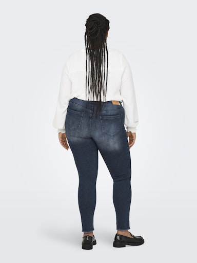 Only Carmakoma skinny jeans blue black denim, detailfoto