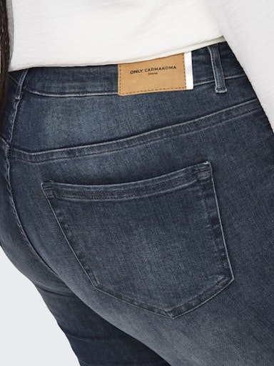Only Carmakoma skinny jeans blue black denim, detailfoto
