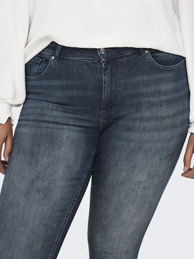 Only Carmakoma skinny jeans blue black denim, detailfoto