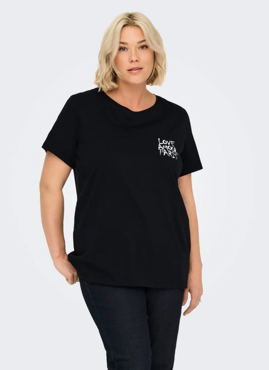 Only Carmakoma t-shirt 15353271 Zwart