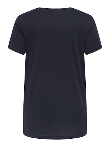 Only Carmakoma t-shirt met v-hals 15353280 CARKALLIE navy