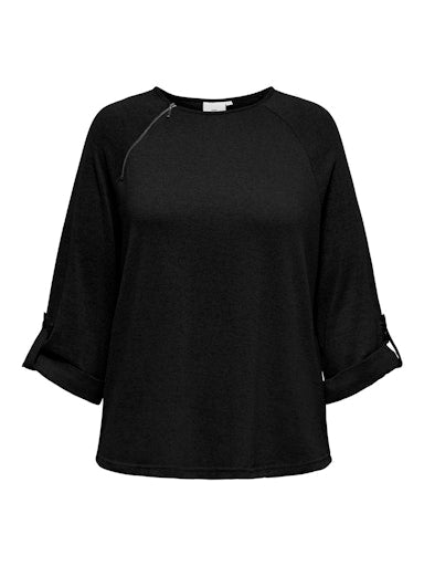 Only Carmakoma top met 3/4 mouw 15338337 CARMALBA Zwart