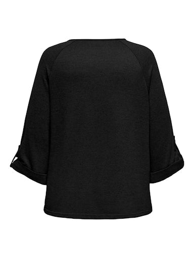 Only Carmakoma top met 3/4 mouw 15338337 CARMALBA Zwart