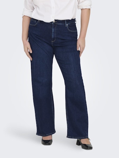 Only Carmakoma wide-leg jeans 15304225 CARWILLY  Dark blue denim