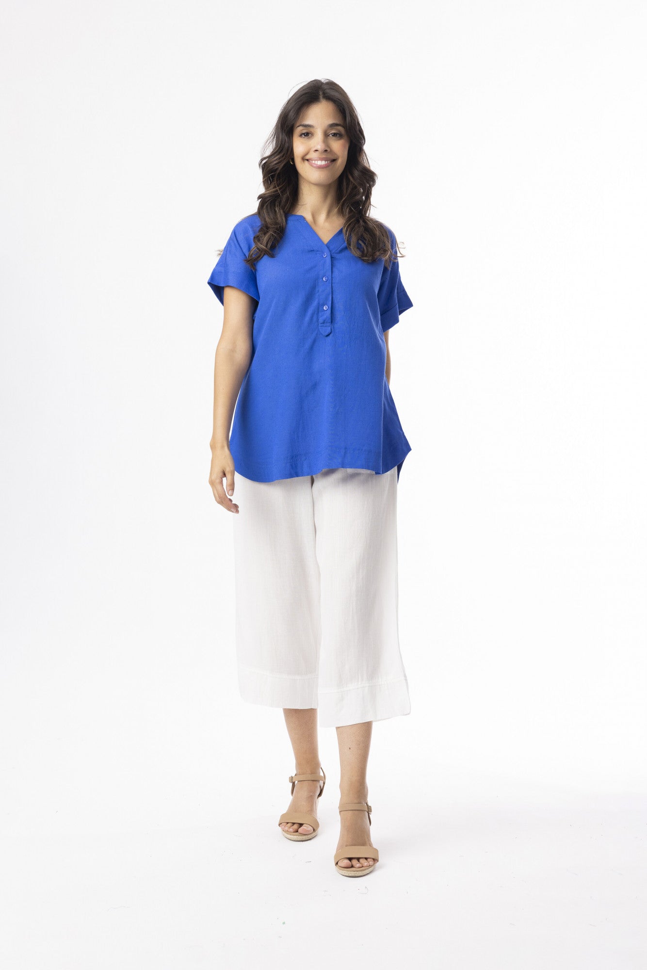 Orientiqueshirtaangekniptemouwen62772LinenEssentialsTopVneBlauw__1