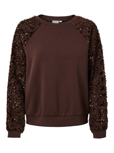 Pieces Curve sweatshirt Chicory Coffee