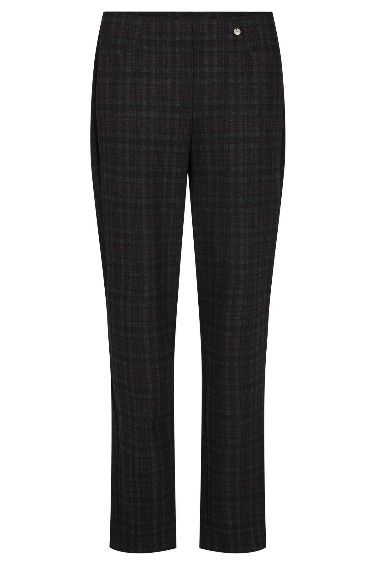 Robell geruite broek Multi Colour, detailfoto