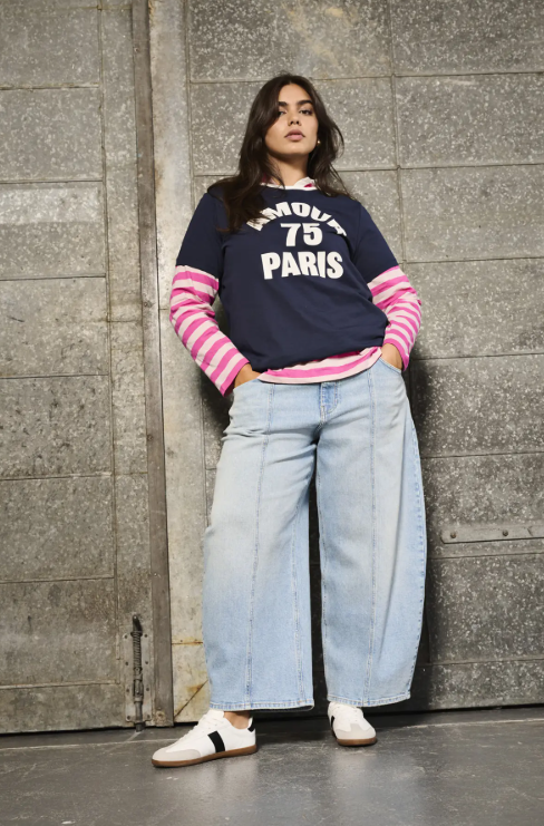 Only Carmakoma t-shirt 15368792 CARARLET Navy Blazer