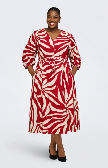 Only Carmakoma jurk 15369625 CARCAMILLE Rood