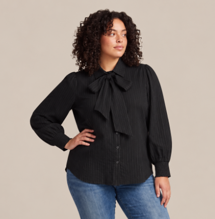 Exxcellent blouse Dayan zwart, detailfoto