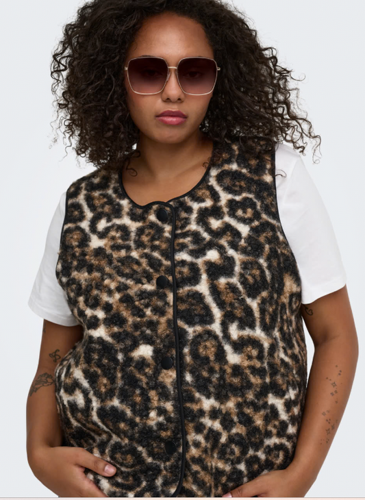 Only Carmakoma gilet 15390569 Camel/Liva leo