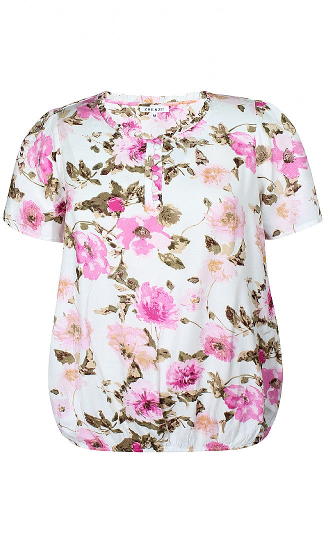 Shirt bloem 200221 37500 roze