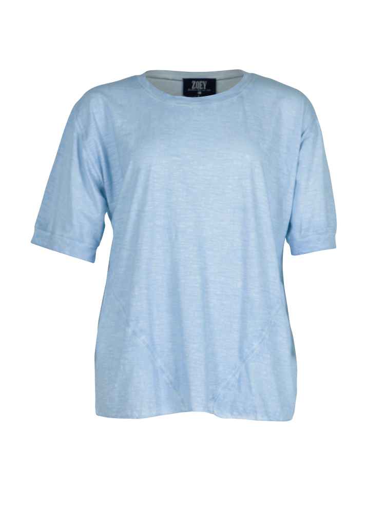 Shirt uni afgewassen 2336752 304 Licht blauw