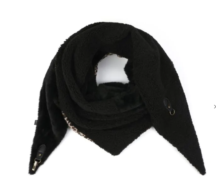 Sunset driehoekige sjaal sh70269 Zwart