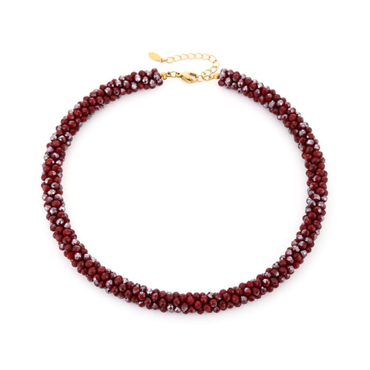 Sunset korte ketting rood