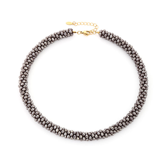 Sunset korte ketting grijs