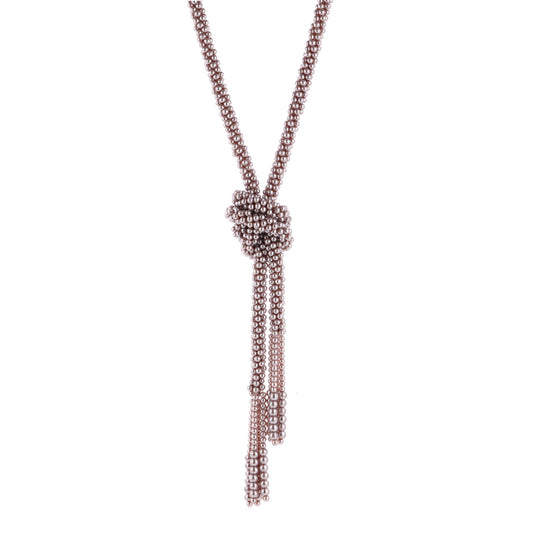 Sunset lange ketting beige