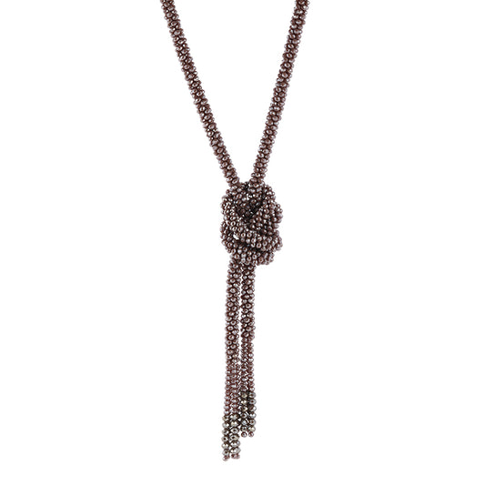 Sunset lange ketting bruin