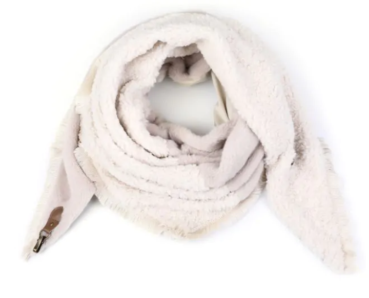 Sunset sjaal driehoekig met gesp sh70271 wit