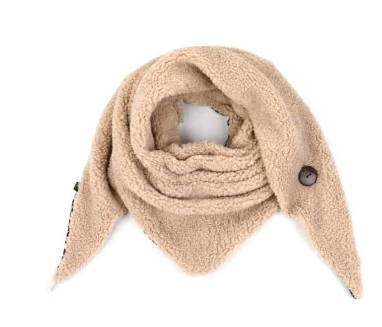 Sunset sjaal driehoek met gesp SH70272  Beige