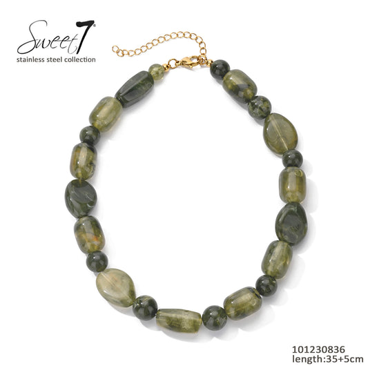 Sweet 7 korte ketting zwart, plastic