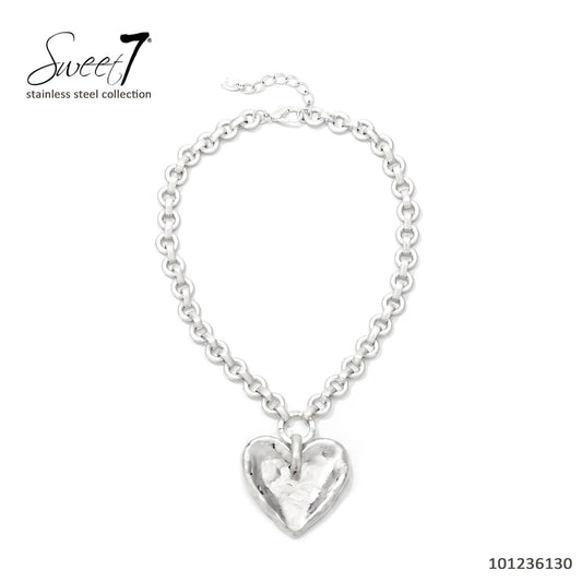 Sweet 7 korte ketting zilver, metaal