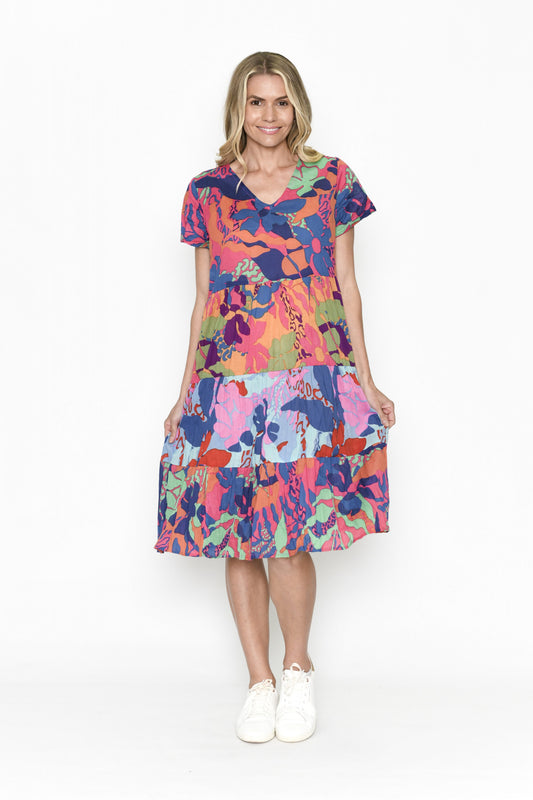 Thalia Tiered Dress DW114H Multi
