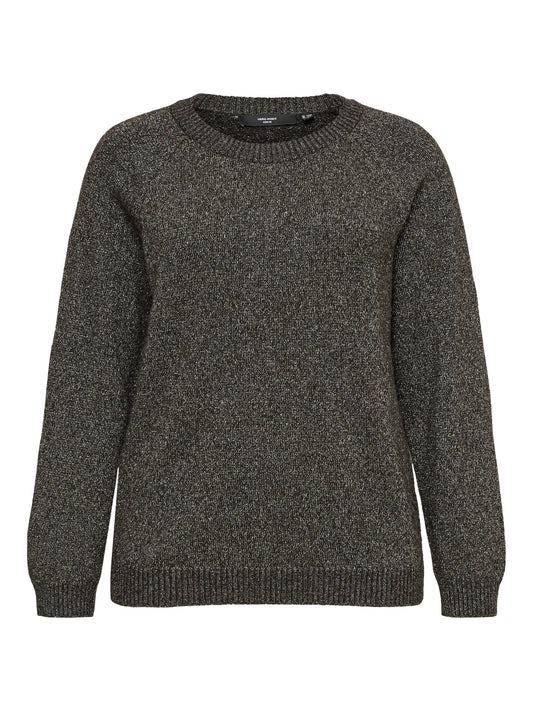 Vero Moda Curve trui Chocolate Torte/Gold Lurex