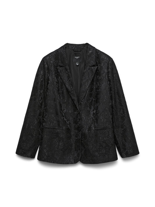 Vero Moda Curve blazer met kant effect 10337234 Zwart