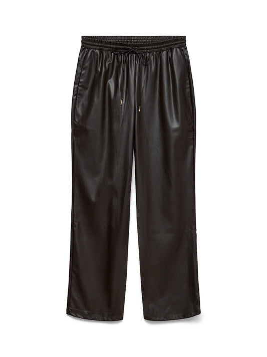 Vero Moda Curve glanzende broek Chocolate Torte