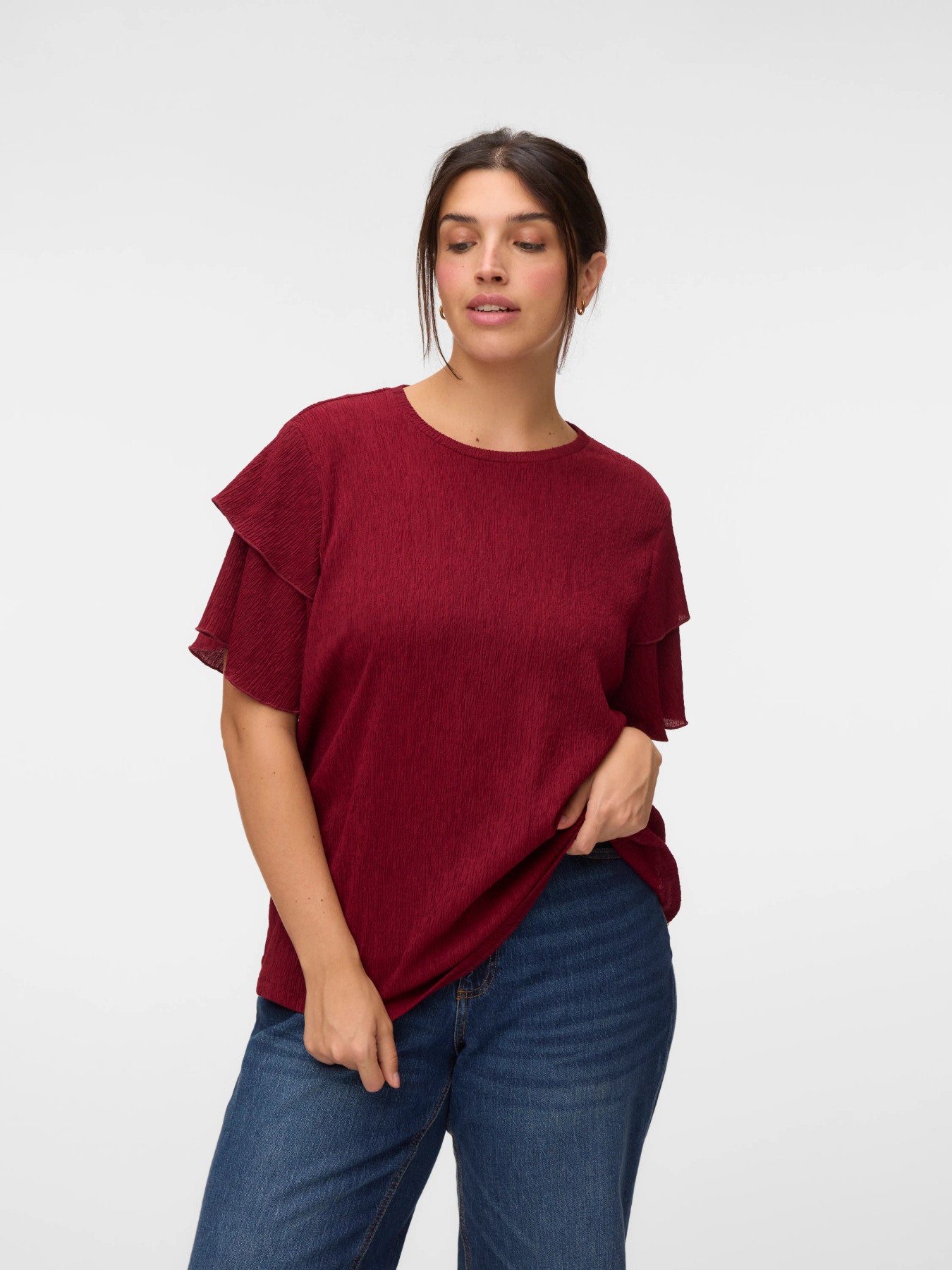 VeroModaCurvetopmetrufflemouw10348589230355BikingRed__1