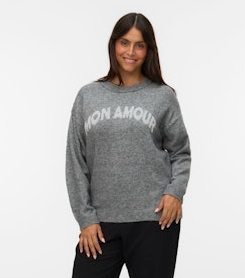 Vero Moda Curve trui 10332808 VMCAMOREMIO Grey