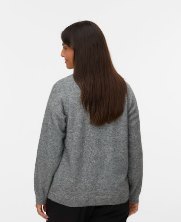 Vero Moda Curve trui 10332808 VMCAMOREMIO Grey