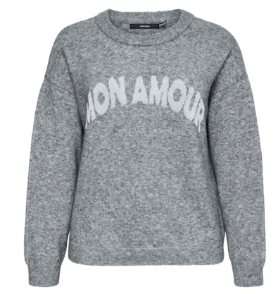 Vero Moda Curve trui 10332808 VMCAMOREMIO Grey