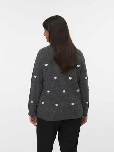 Vero Moda Curve trui 10338045 VMCDOFFY Grey