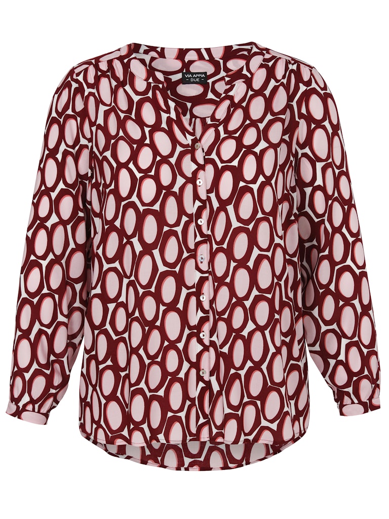 Via Appia Blouse met V-hals 2524660 Aubergine