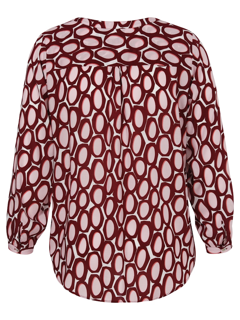 Via Appia Blouse met V-hals 2524660 Aubergine