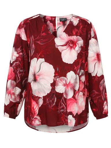 Via Appia blouse bordeaux, detailfoto