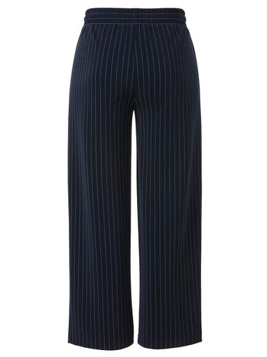 Via Appia wide-leg broek Marine, detailfoto
