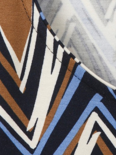 Via Appia shirt met grafische print Blauw, detailfoto