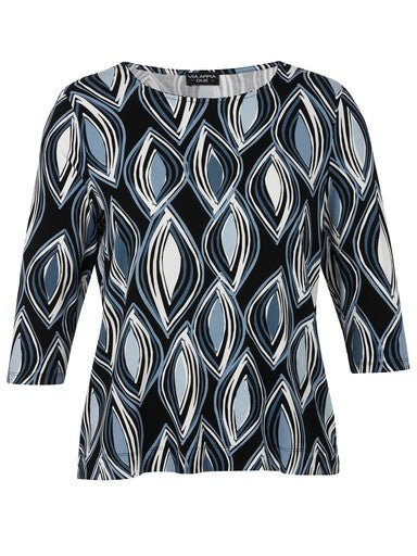 Via Appia shirt met grafische print Marine