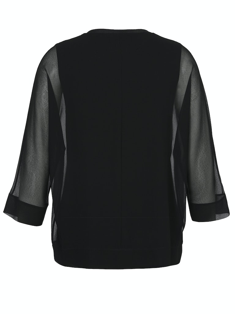 Voile blouse 2306216 Zwart