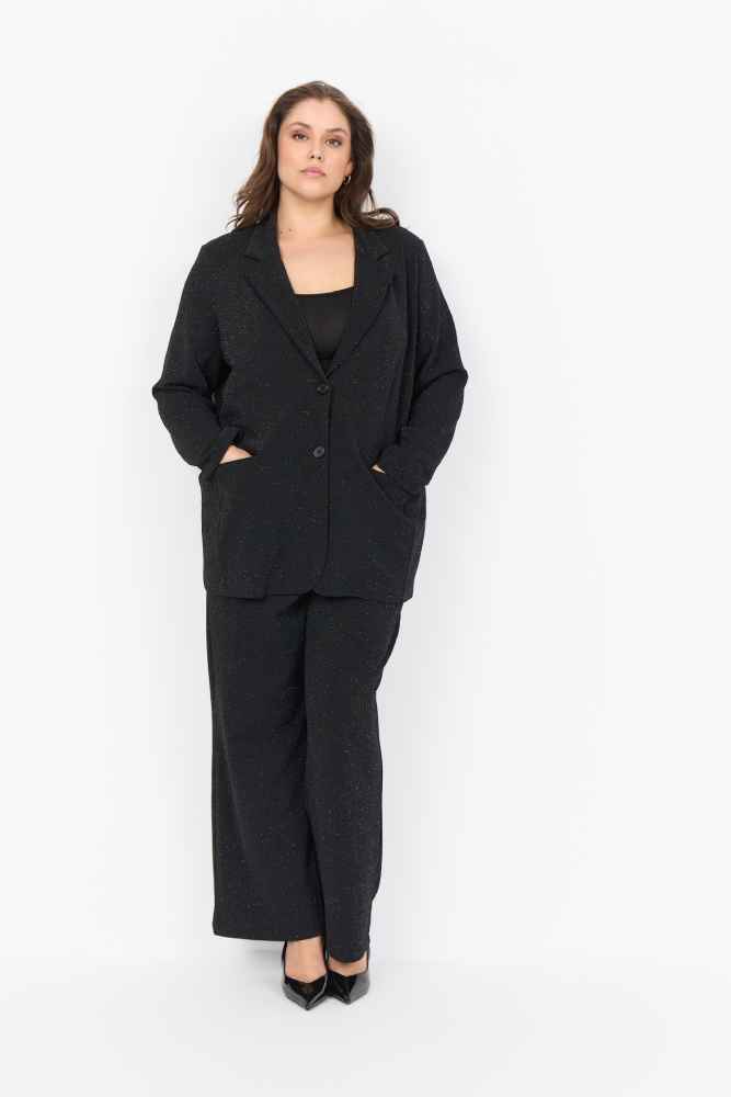 Wasabi blazer met glitter W20452 Zwart