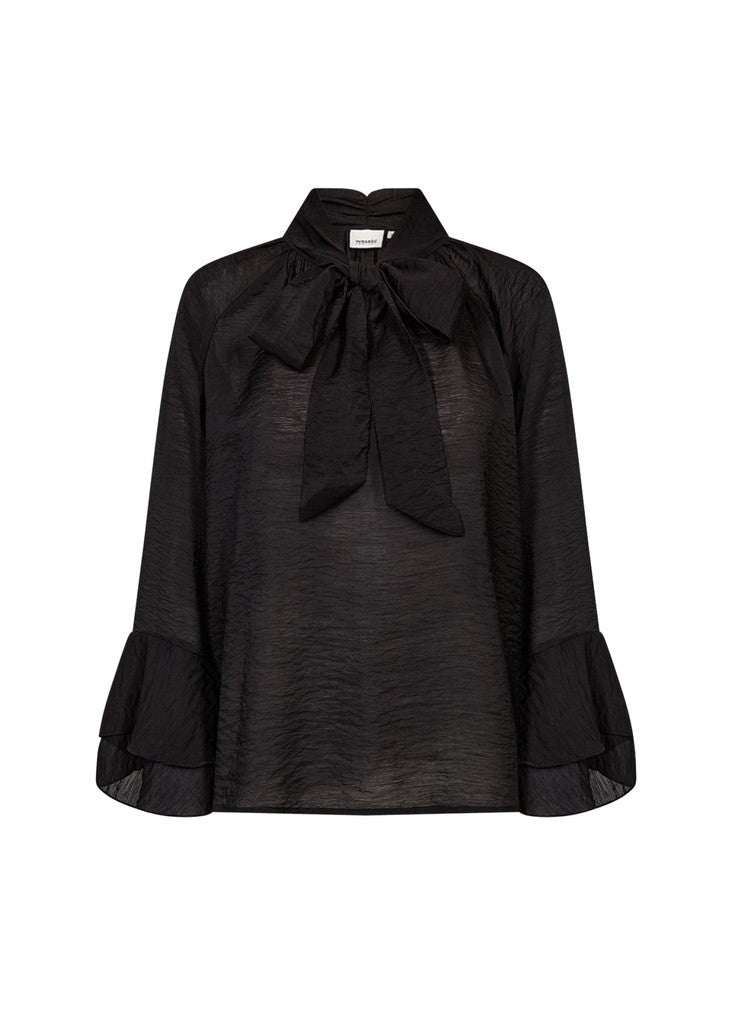 Wasabi blouse zwart, detailfoto