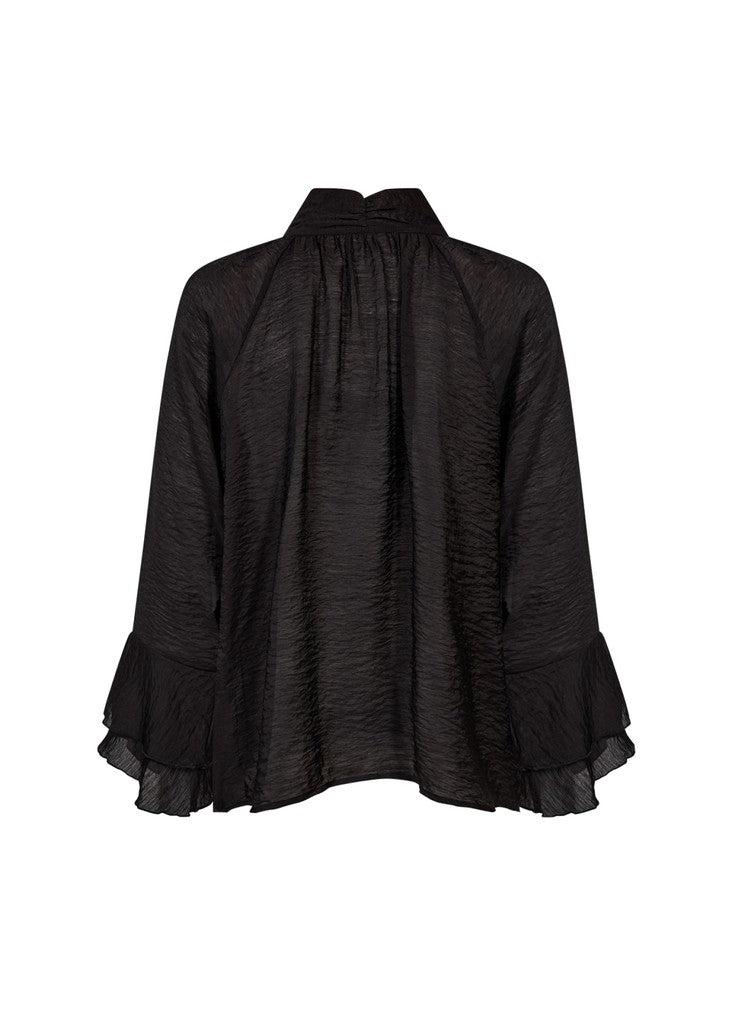 Wasabi blouse zwart, detailfoto