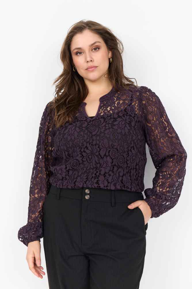 Wasabi blouse W10304 aubergine