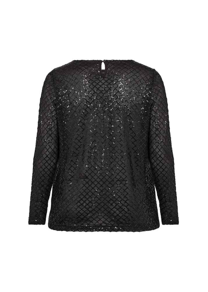 Wasabi glitter shirt W20460 Zwart