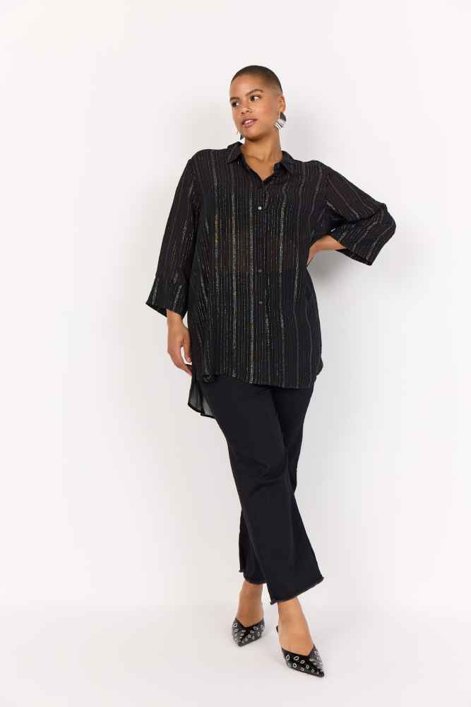 Wasabi lange blouse W10582 Zwart