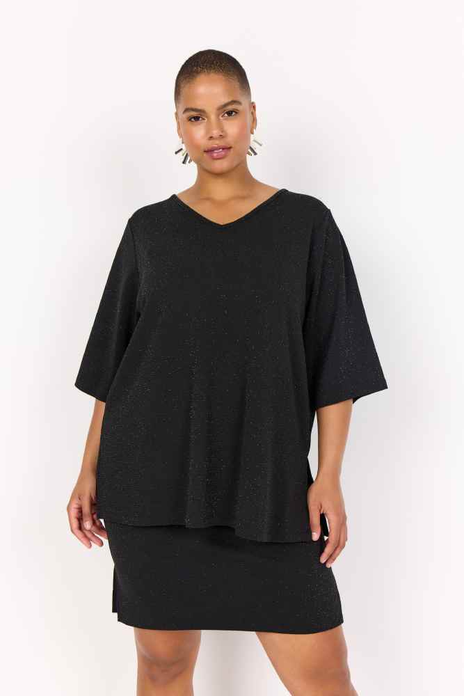 Wasabi lang shirt W20449 Zwart